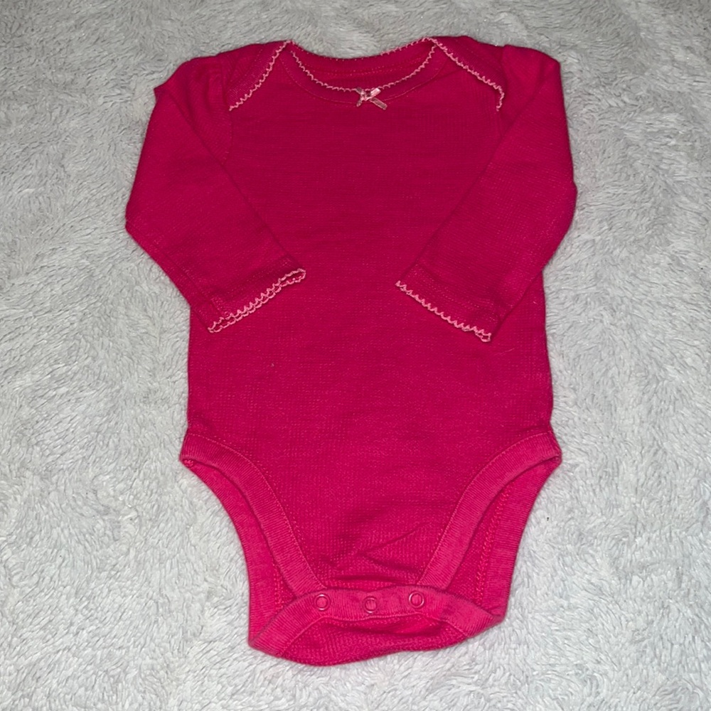 (3 for $10) the childrens place pink long sleeve bodysuit baby girl clothing